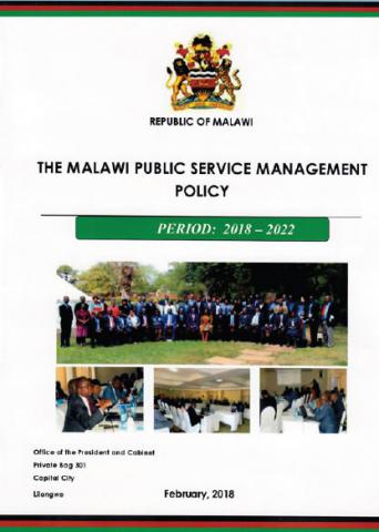 The Malawi Public Service Management Policy:2018-2022