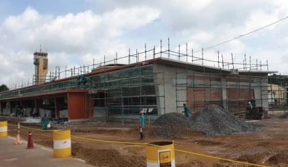 The new International Departure Wing being constructed at KIA