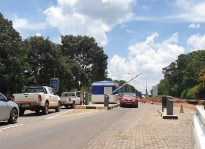 The toll gate that was constructed at KIA as part of Car Park Automation Reforms